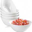 5.2 Inch Small White Porcelain Bowls, 8 OZ Serving Bowls Set of 6, Good for Sauce, BBQ, Ice Cream, Dessert and Cereal, Microwave, Dishwasher and Oven Safe