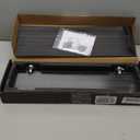 20 Inches Glass Shelves for Bathroom, Chrome Polished Floating Glass Shelf Stainless Steel Tempered Glass Bathroom Shelves for Wall Mount Modern (20"with railing)