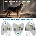 2 x Dog Muzzle, Soft and Adjustable Multi-Layer Filter Nose and Mouth Mask, Breathable Breathing Muzzles for Large, Medium and Small Sized Dogs (Gray, Large)