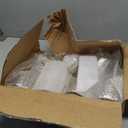 kitchentoolz 4 Pack  32oz Glass Salad Dressing Shaker Bottles  Tall Dressing Dispenser Containers with Pour Spouts and Tamper-Proof Lids for Marinades and Sauces