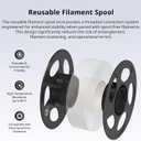 ANYCUBIC PLA Plus (PLA+), 3D Printer Filament 1.75mm Bundle, High Toughness, Dimensional Accuracy +/- 0.02mm, Print with Most FDM 3D Printers, 4 Pack 1KG Reusable Spool(2.2 lbs) Texture Grey