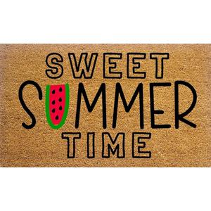 Doormat Welcome Sweet Summer Time Watermelon Funny Entryway Rugs Indoor Non Slip, Washable Entrance Mat Outdoor Door Mats for Kitchen, Bathroom Home Decor 1730in, 17x30 Inch