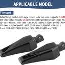 Motorcycle Foot Pegs Phantom Pegs Male Mount Footrest for Harley Dyna Fat Bob Low Rider Touring Road Glide Road King Street Glide Electra Glide Sportster XL 883 Softail Breakout Universal (Black)