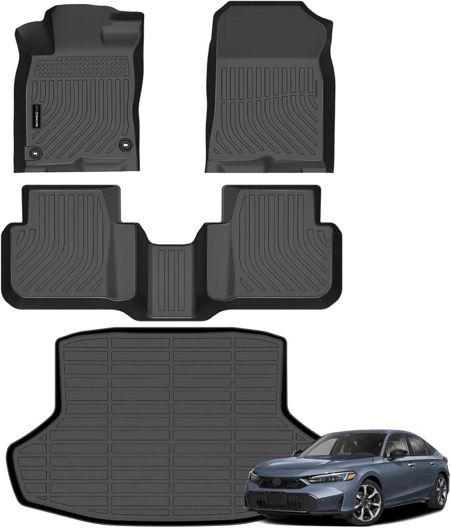 AUXKO Floor Mats for 2025 2026 Honda Civic Hybrid Sedan Accessories