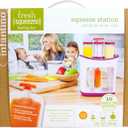Infantino Squeeze Station, Baby Food Maker & Pouch Filler, Fill 3 Reusable Pouches at Once, Easy to Use, Dishwasher Safe, Homemade Baby Food Prep Essential, Purple