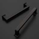10 Pack 5 Inch(128mm) Oil Rubbed Bronze Kitchen Cabinets Handles Oil Rubbed Bronze Cabinet Pull Cabinet Hardware for Cupboard Square Kitchen Pulls for Cabinets Drawer Handles