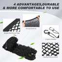 Karltys Envelope Style Cargo Net for 2018-2024 2025 2026 Chevy Traverse Accessories, Elastic Rear Trunk Mesh Cargo Net for Traverse Heavy Duty Nylon Mesh Storage Netting with Metal Hooks