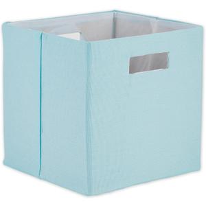 DII Collapsible Polyester Storage Cube, Solid, Lightweight and Durable, Small Square, 11x11x11, Robin's Egg Blue