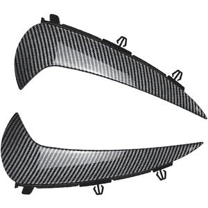 Riloer Bumper Splitter Cover, 2 PCS Car Rear Bumper Side Spoiler Canards Cover Trim, Compatible with Mercedes Benz GLC Class X254 AMG Line GLC260 2023 onwards (Carbon Fiber Look Finish)