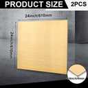 Blulu 2 Pcs Aluminum Composite Panel, 1/4" Thick Rectangle Aluminum Sheet for Industry Crafting Handcraft DIY Projects, Brushed Gold (24"x24")