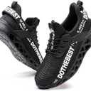 Furuian Steel Toe Sneakers for Men Women Lightweight Safety Shoes Comfortable Puncture Proof Slip On Indestructible Work Shoes 9.5 W x 8M