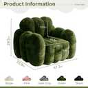 MAXYOYO Bean Bag Chair, Cloud Shaped Bean Bag Sofa for Adults, Soft Stuffed Lazy Floor Sofa with Supportive Filling, Comfy Single Couch for Living Room, Bedroom, Apartment, Green