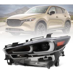 Driver Side Headlight w/AFS Compatible with CX5 CX-5 2022 2023 2024 2025 Front Projector Headlamp KPF351041C KPF151030 Left