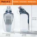 Water Bottle for Running No Bounce Water Bottle with Clip and Cover Cap,BPA-Free Plastic, 8.8oz (250ml) for Running/Marathon/Walking/Hiking/Cycling/Trail/Skiing (2 Pack)