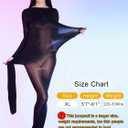 RUIBAVYA Body Stockings for Women Sexy Full Body Stocking Sheer Catsuit Shiny Bodystocking Sexy Lingerie Plus Size