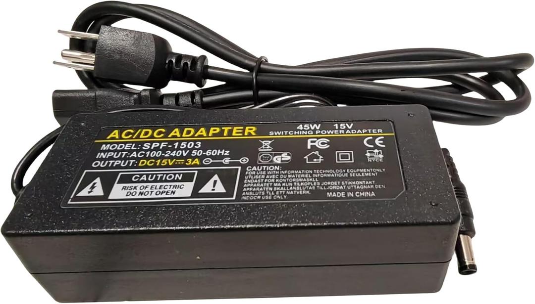 Universal 15V 3A Adapter Power Supply 100-240V AC to DC 15Volt 3000mA 15V 3Amp Transformer 2.1mm X 5.5mm Plug