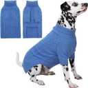 Dog Sweaters for Large Dogs Boy, Turtleneck Long Sleeve Knitted Dog Sweater, Fall Winter Warm Dog, 4XL 