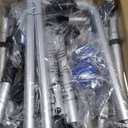 Folding Walker with 2 Precut Tennis Balls, 5" Wheels Lightweight Walkers for Seniors and Adults, Supports Up to 350 Pounds, Adjustable Height, Compact Standard Walker