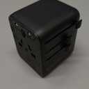 Universal Travel Adapter, International Travel Plug Adapter with 3 USBC ＆ 2 USBA Ports 35W, All in One Portable Socket, for USA, UK, EU, AU ＆ 224+ Countries (Black)