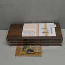 BAYKA Floating Shelves for Wall, Wall Mounted Rustic Wood Shelves for Bathroom, Bedroom, Living Room, Kitchen,Small Hanging Shelf for Books/Storage/Room Decor (Walnut-Like, Set of 3, 15.7in)