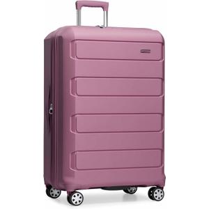 Traveler's Choice Pagosa Hardshell Expandable Luggage with Spinner Wheels, Mauve, 30-Inch Large