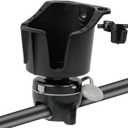 HITORHIKE Boat Cup Holder with Mount 2 Ways to Use Multifunctional Pontoon Cup Holders for Boats Rail Mount，Perfect for Fishing Lures,Knife and Other Accessories (Cup Holder x1+Rail Mount x1)