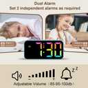 Topski Loud Alarm Clocks for Bedrooms Heavy Sleepers, Digital Clock with Night Light, Large Display, Dual Alarm, Snooze, Dimmable Bedside Alarm Clock for Kids Teens Boys Girls