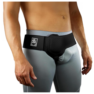Everyday Medical Hernia Guard  Inguinal Hernia Belt for Men, Post Surgery Men's Inguinal Hernia Support Truss for Inguinal, Groin Hernias Adjustable Waist Strap  Black, Large/XLarge