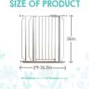 Regalo Safety 36 Extra Tall Baby Gate for Doorways & Bottom of Stairs, Pressure Mounted Baby Gate with Door for Babies, Toddlers & Pets, Tested & Safe, American Designed and Owned, Platinum