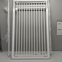 78.8" Extra Tall Cat Gate, 28.3-33" Wide Safety Metal Cat Door, Pressure Mounted Easy Walk Through Pet Gate with Door for Stairs, Doorways, Kitchen (White)
