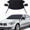 EcoNour Ultimate Windshield Cover for Snow and Ice | Car Windshield Snow Cover for All-Weather Protection | UV Resistant, Windproof Sunshade, Wiper & Mirror for Cars