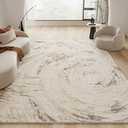 Beige Brown Neutral Rug 5x7 Area Rugs for Living Room Bedroom Dining Room Under Table Office Rug Washable Modern Abstract Carpet Easy Maintain Durable No Pile