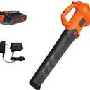 BLACK+DECKER 20V MAX* Cordless Leaf Blower Kit, Axial, Battery and Charger Included (BCBL700D1AEV), Orange