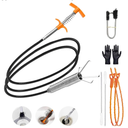 79 Inch Drain Snake Hair Drain Clog Remover Tool, Flexible Sink Snake Drain Cleaner Tool Set, Plumbing Snake for Toilet Sewer Shower Kitchen Bathroom Tub Clogged Hair Removal Cleaning Tool Set