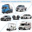 TriPole Car Fan 12V / 24V Portable Auto Cooling Fan Dual Head Rotatable Vehicle Fans 3 Speeds Strong Wind Electric Air Circulation Fans for Car Dashboard Truck SUV Sedan RV Van Boat Golf Cart
