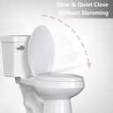 Toilet Seat Elongated,Toilet Seat with Quick-Release And Quick-Attach, Plastic Toilet Seat with Soft Close,Easy Install and Clean - White