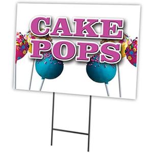 SignMission Cake POPS 18"x24" Yard Sign & Stake | Advertise Your Business | Stake Included Image On Front Only | Made in The USA, 18" X 24" Single Sided