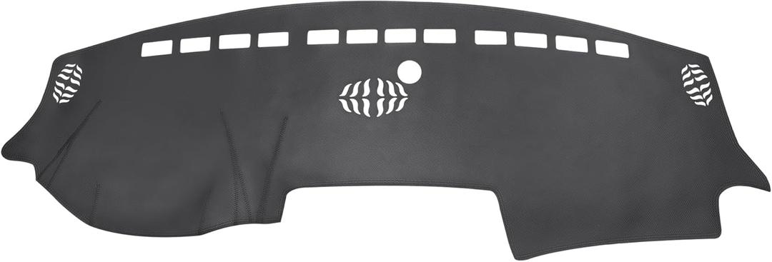 Dashboard Cover for 2019–2025 Dodge Ram 1500 2500 3500 (Without HUD) – Custom Fit Carbon Fiber Leather Dash Mat Sun Protection Pad (Black)
