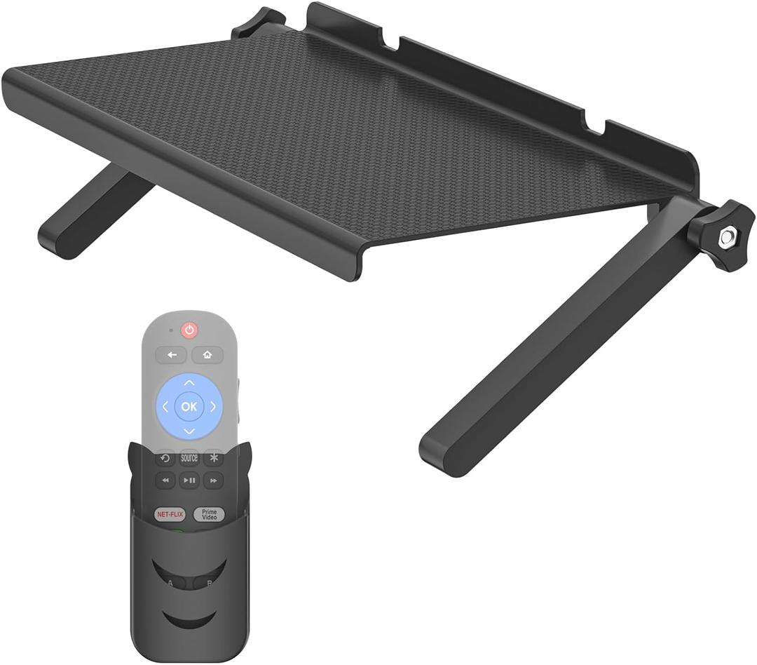 13-Inch Wide Platform Adjustable TV Top Shelf, Screen Top Shelf Mount, Monitor Top of TV Shelfs Mounting Bracket for Streaming Devices, Cable Box, Router and Home Decor TVs Top Storage Bracket