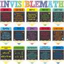 28Pcs Educational Math Poster Mathematics Symbol Classroom Decors for Elementary Middle School High School Colorful Mathematics Bulletin Banner Decor for Math Classroom Must Haves 9 x14 inch (Bright Multi Color)