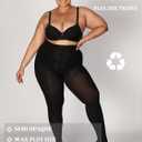 MERYLURE Ultra Plus Size Tights for Women Up To 6x, Semi Opaque Control Top Nylon Pantyhose,High Waist Fashion Stockings (Black, XXXL)