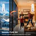 Coavas One Way Privacy Window Film Reflective Window Tint for Home,Static Cling Mirror Heat Blocking Covering See Out Not in,Anti-Uv House Daytime Privacy, Blue-Silver,17.5x78.7 in