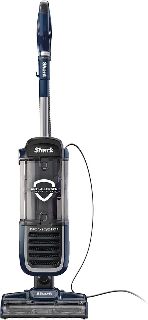 Shark NV151 Navigator Swivel Pro Complete Upright Vacuum with HEPA Filtration, Swivel Steering, Pet Power Brush, Crevice Tool & Upholstery Tool, for Pet Hair & Multi-Surface Cleaning, Navy