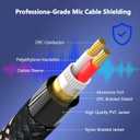 Braided XLR Cables 6ft 6 Pack, XLR Microphone Cable, 3-pin Professional Male to Female Balanced Mic Cable, X LR Speaker Cable for Microphone Mixer Multicolor