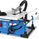 8-1/4-Inch Table Saw, 15-Amp 5500 RPM Motor, Heavy-Duty 80T Blade | Compact Woodworking Saw with Extendable Cast-Iron Table, 0-45° Bevel & Rip Fence, Ergonomic & Easy to Use for Home DIY