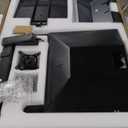 Electric Standing Desk Converter 36" Wide, Height Adjustable Desk Riser, Computer Workstation, Sit-Stand Convertor for Home, Office, School (Black, 1 Arm Included)