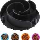 Slow Feeder Dog Bowls Insert, Animire Soft Silicone Slow Eating Dog Food Bowl for Small, Medium and Large Dogs, Compatible with Regular and Elevated Bowls (Black)