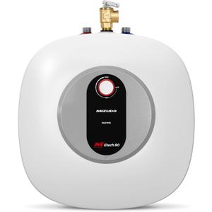 Electric Tank Water Heater, MIZUDO 8 Gallon Point of Use Hot Water Heater | Easy to Install for Kitchen, Food Truck, RV, Camper, 120V 1440W, Under Sink, Wall or Floor Mounted