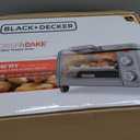 BLACK+DECKER Crisp 'N Bake Air Fry Countertop Convection Toaster Oven, Medium Capacity, 4-Slice, 5-in-1, Fits 9 Pizza, 30-Min Timer, Bake, Broil, Air Fry, Toast, Keep Warm, Stainless Steel