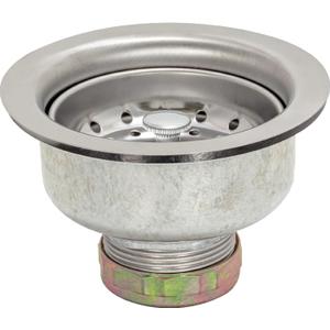 EZ-FLO Double Cup Kitchen Sink Drain Assembly, Sink Strainer fits 3-1/2 inch to 4 inch Opening, 1-1/4 inch Standard Shank, Stainless Steel, 30017